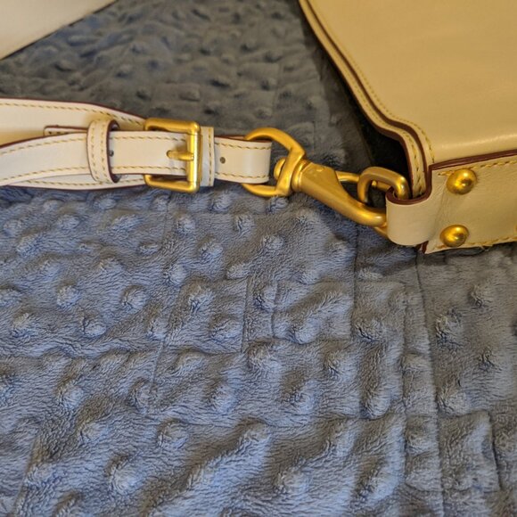 Cream leather tote, slouchy summer bag, large neutral purse - Picture 6 of 10